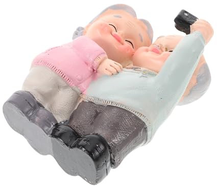 Alipis Figuren Großeltern Resin Süße Cake Topper Dekoration Für Hochzeiten Geburtstage Und Jubiläen Nostalgische Opa Figur Für Torten Und Tischdekoration