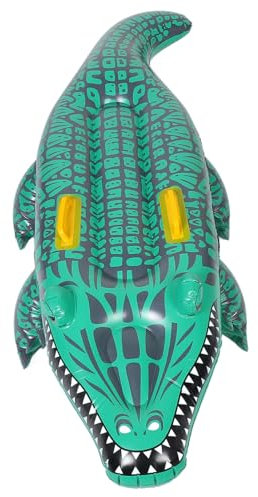 ibasenice Aufblasbares Alligator Schwimmbrett Ersatz Surfbrett Schwimmmatte für Kinder Pool Wasserspaß Draußen