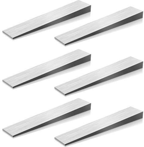 6 Pcs Flange Wedge Stainless Steel Beveled Washers Right Angle Wedges Corrosion Resistant Spreading Flanges Triangle Tool Welding Underpinning Wedge Metal Shims for Lathe Machine Equipment (7x1.3inch)