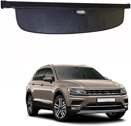 WNFVYP Auto Kofferraumabdeckung für VW Tiguan L 2017+,Auto Ausziehbar Kofferraum Rollo Laderaumabdeckung,GepäCkrollo Parcel Curtain ZubehöR