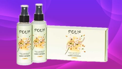 Pouf Spray Elimina Odori Ambiente, Set da 2 Flaconi in Scatola