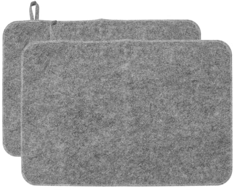 FRCOLOR 2Pcs Wasser Saugfähige Hitze Isolierung Filzkissen Filz Spürte Sauna Kissen Sauna Sitzmatte Sauna Boden Fußmatten Sitzmatte Grau