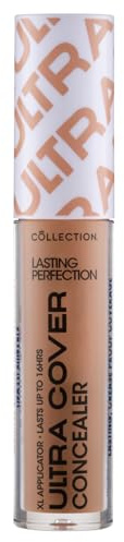 Collection Cosmetics Lasting Perfection Ultra Cover Concealer, Up to 16hr Wear, XL Applicator, Mocha Warm, 5.5ml