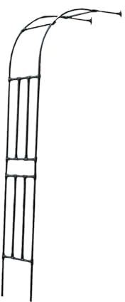 Compacto Arco Para Rosas Exteriores,Pérgola De Metálico,Enrejado Contra La Pared, Arco De Medio Jardín Para Rosales Y Plantas Trepadoras,90/180/270cm De Ancho,Negro(240cm de alto x 180cm de ancho)