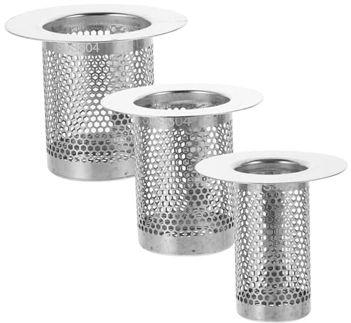 DIYEAH 3pcs Sink Mesh Strainers Kitchen Sink Strainer Stainless Steel Hair Catcher for Drain Plug Bathroom Kitchen