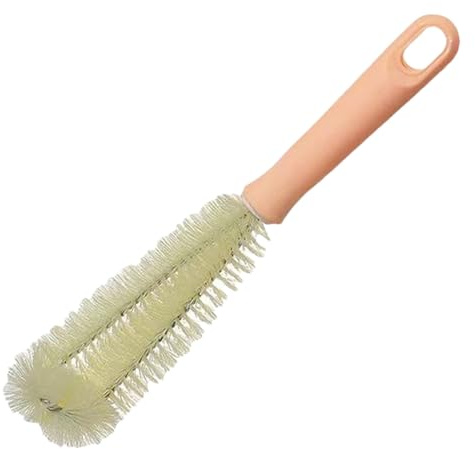 Qkbuza Brosse de lavage de bouteilles | Brosse à récurer ergonomique à manche court, multifonction, portable pour gobelets, verres, flasques, tasses, conteneurs