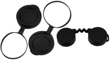 TEHAUX Mirror Cover Objective Lens Cover Binocular Objective Lens Caps Rubber Black