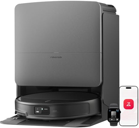 roborock Saros 20 Robot Vacuum Cleaner with Mop, 36,000 Pa Suction | 3.46 in Double-Layer Threshold, Zero-Tangling, Ultra-slim, StarSight Autonomous 2.0, DirTect Technology, 100°C Hot-Water Care