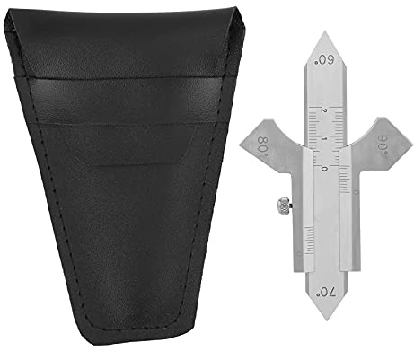 Calibro di saldatura manuale HG01, calibro di gola per raccordo in acciaio inossidabile per la misurazione del rinforzo, linee incise con disegni di angoli di 60°, 70°, 80° e 90°,