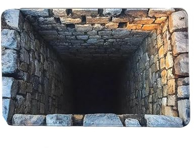 2026 3D Optische Badematte Hochabsorbierender Rutschfester Bodenbelag Für Wohnbereich Küche Eingangsbereich (Grey2, 50X80cm)