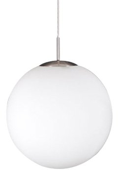 Qazqa Moderno Lámpara colgante moderna cristal 40cm - BALL/Acero Redonda/Esfera Adecuado para LED Max. 1 x 60 Watt