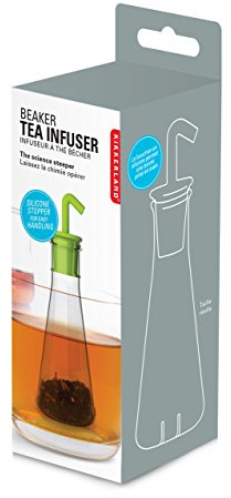 Kikkerland Glass Silicone Beaker Tea Infuser, Transparent