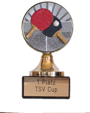 RaRu Tischtennis-Pokal mit Gravur und Resin-Emblem