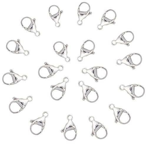 PH PandaHall 20pcs Lobster Claw Clasps, Necklace Clasp for Jewellery Making