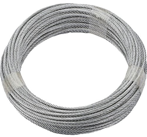 Dörner + Helmer Stahldrahtseil 30 m (ø 2 mm, Deko-Seil aus Stahl galvanisch verzinkt, Tragkraft max. 45 kg, Befestigungsseil, Spannseil) 190380