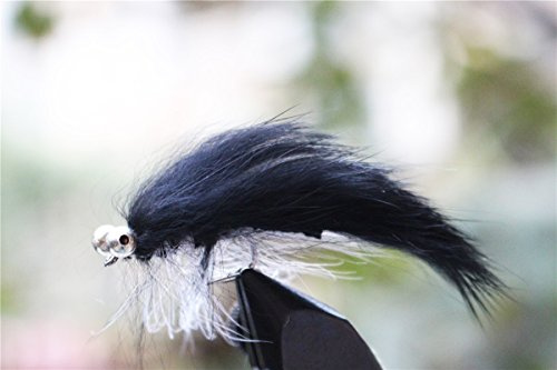 20 x Schwarze Zonker-Streamer-Lockmittel für Forellen-Fliegenfischen.