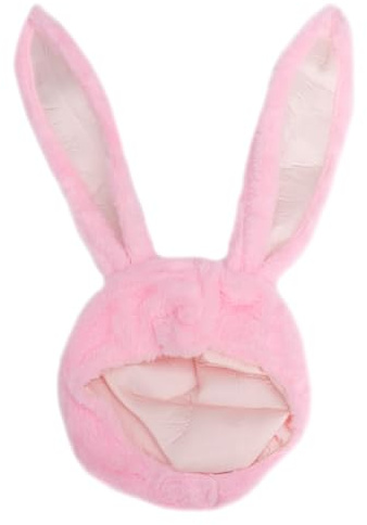 Holibanna Hasenhut Rosa Plüsch Hasenohren Kopfbedeckung Für Erwachsene Lustiger Bunny Head Pink Für Kostüm Party Cosplay Zubehör