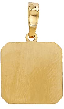 JC Trauringe Goldanhänger Gravur-Platte in 585 Gelbgold Kettenanhänger Damen Schmuck Anhänger Gold 8283
