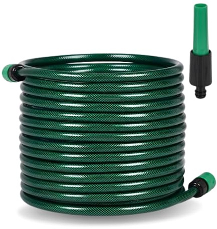 ADEPTNA Garden Green Hose Pipe Reel Watering HOSEPIPE Triple Layer with Connectors (30M)