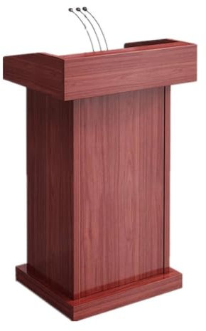 Roedax Rednerpult Einfaches Rednerpult aus Holz mit 2 offenen Ablagekanzeln für Kirchen, Podien, Rezeption, modernes Stehpult Mode