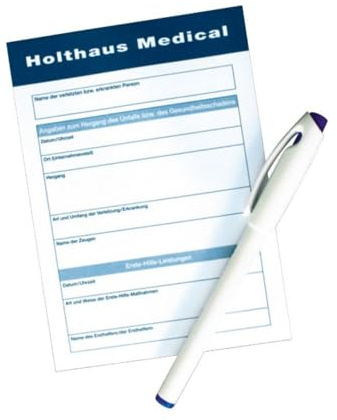 Holthaus Medical Meldeblock mit Stift Block à 25 Blatt | Packung (1 Stück)