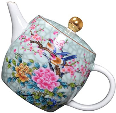OUNONA 1 Stück Keramik- Kaffeekanne Kaffeemaschine Teetassen Blumen- Herd- Teekessel Mit Sieb Teezubehör Keramik-Teekessel Büro-