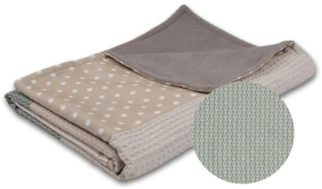 ULLENBOOM Babydecke 70x100 cm - OEKO-TEX Baumwolle mit Fleece | OEKO-TEX zertifiziert, Oberseite: 100% Baumwolle, Unterseite: Fleece, Made in EU, Atmungsaktiv, Schadstoffgeprüft, Waschbar