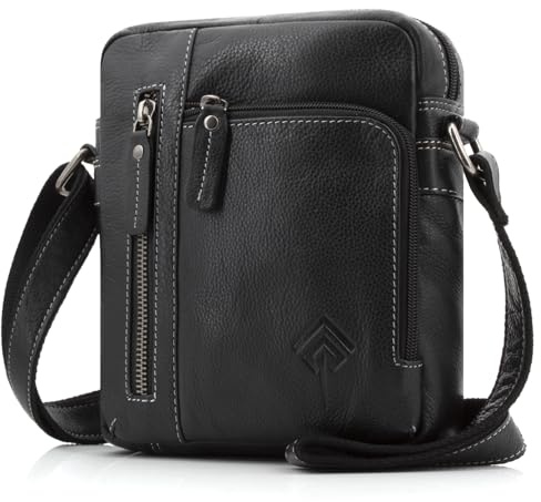 ekavale Umhängetasche Herren Klein Leder Männerhandtasche aus Echtleder Herren Crossbody Bag Leder Handtasche Bag für Alltag und Reisen
