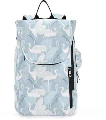 Amooorous Tennis-Rucksack für Damen und Herren, wasserdicht, chinesischer Heiliger weißer Kranich, 2 Tennisschläger, gepolsterter Rucksack für Damen, Herren, Jugendliche