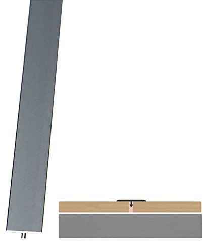 Gray Wood Vinyl Laminate Flooring Transition Strip 57 Inch Length Door Threshold Trim for Wall and Floor Seam Flexible Flogap Design 6mm Thickness 145cm Long Easy Installation Enhance Home D