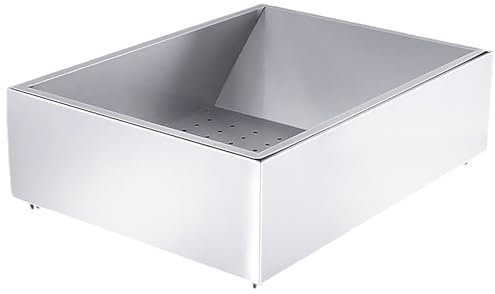 MWAYOYTE Kommerzielle Pommes-Station Fettfilter-Ölablaufsystem Edelstahl-Fritteuse Filter Ölabscheider Pommes Frites Ölfiltermaschine Küchenölfilterausrüstung,Silber