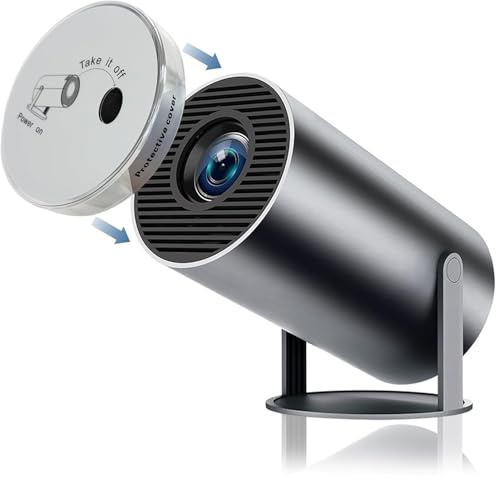 HY300 Plus Projecteur Portable HD 1080P 4K Android 11 Wifi6 LED Vidéo Home Cinéma Cinéma Téléphone Mini Projecteur (HY300 Plus Noir)