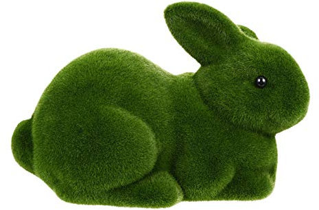 STOBOK Osterhase 25 cm Große Mooshasen-Figur Osterhase Osterhasen-Statue Beflockter Osterhase Für Ostern Gartendekoration