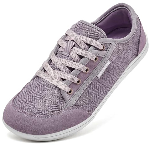 HOBIBEAR Breda Skor Unisex Barefoot - Minimalistisk Design Herr och Dam - Friluftsskor med Bred Spets och Naturligt Stöd, Lila, 42 EU