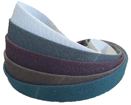 Fabriqué par Brite SC-BS Bandes abrasives non tissées pour ponceuse à bande tubulaire (Mix 5 40 mm x 760 mm)