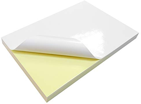 Evergreen Goods Fotopapier, A4, glänzend, Weiß, selbstklebend, 40 Blatt, 145 g/m², bedruckbares Aufkleberpapier für Tintenstrahl- und Laserdrucker, ideal für Etiketten, Basteln, Scrapbooking
