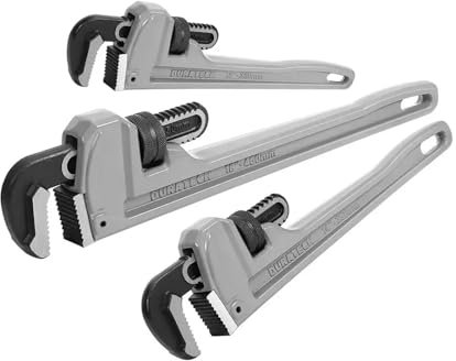 AUBEST Extenseur de tuyau, Jeu de clés à pipe en aluminium robustes (10, 14, 18) réglables for plomberie