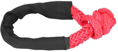 Hookurity Cuerda sintética para cabrestante Grillete Blando de 17T, Cuerda sintética 4x4, Correa de grillete for vehículo U+T+V 4x4, Cuerda Protectora, Remolque Pesado, Remolque Todoterreno(Red)