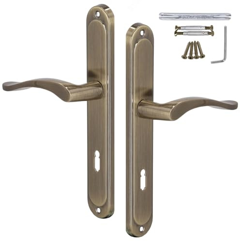 KOTARBAU® Türgriff Innentüren BB Türklinke 72 mm Patina Türgriffe Langschild Türdrückergarnitur Zimmertürschloss Türbeschlag für Innentüren Türschloss Drückergarnitur Classic