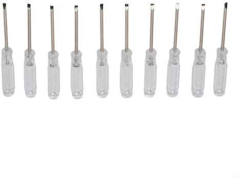 Set di cacciaviti piccoli da 188 cm, 10 pezzi, per smontare giocattoli e altri piccoli oggetti (cacciavite a taglio)