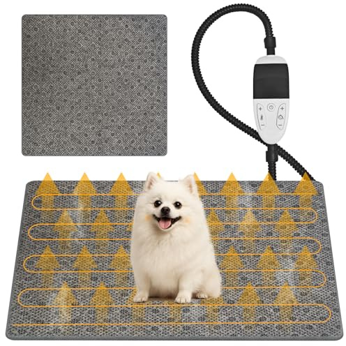 CACSPS Pet Heating Pad - Heating Mat for Cats & Dogs with Temperature Control, Automatic Shut-off (45x45cm)