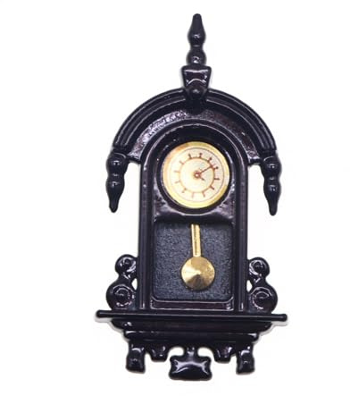 Kalttoy Miniature Vintage Movable Metal Clock For Doll House Accessories Retro Simulation Decorative Functional Hands Doll Furniture Clock