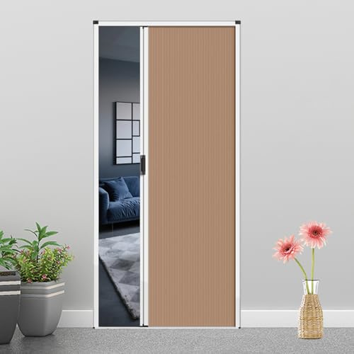 Hggdsac falttüren innen accordion door, falttüren mit bodenschiene, falttür komplettset 195 hoch, schiebetür, klapptür, raumteiler ohne bohren für wohnmobil, Schlafzimmer, Badezimmer, 125×200cm