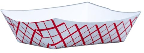 Southern Champion Tray 0409 #50 Southland Paperboard Food Tray, 1/2 lb Capacity, Red Check (Case of 1000)