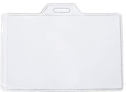 CKB Ltd 50x Value klar durchsichtig ID Badge Card Plastik Pocket Tasche Holder Ausweiskartenhalter Beutel Ausweishülle Kartenhalter Badgeholder