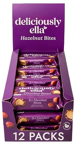 Deliciously Ella - Hazelnut Nut Butter Balls, Gluten-Free, Vegan Friendly, Healthy Snack, 36g (12 packs)