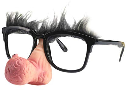 Amosfun lustige Brille Party Sonnenbrille mit Schwein Nase Kostüm Sonnenbrille Neuheit Brillen für Halloween Party Gefälligkeiten Lieferungen (schwarz)