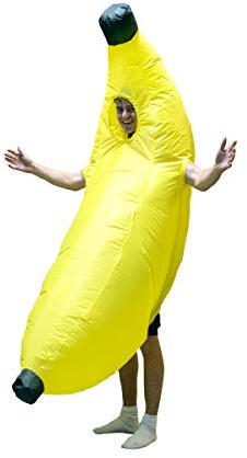 Bodysocks Fancy Dress Inflatable Yellow Banana Costume for Adults
