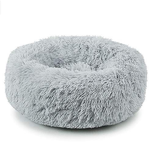 JZK Größe M 60cm Katzen Hau Weich warm Hundehöhle Katzenhöhle, Doughnut-Form Katzenhaus, Mini Hundebetten, Haustier Nest für Katze, Kätzchen, Hündchens