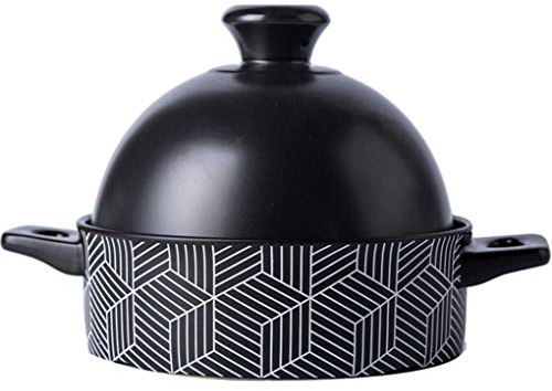 MYYINGBIN Casserole d'argile à Tajine Marocaine De 1.3 Litre AdaptéE Au Four à Vapeur éLectrique Lave-Vaisselle Armoire De DéSinfection Four à Micro-Ondes Flamme Ouverte